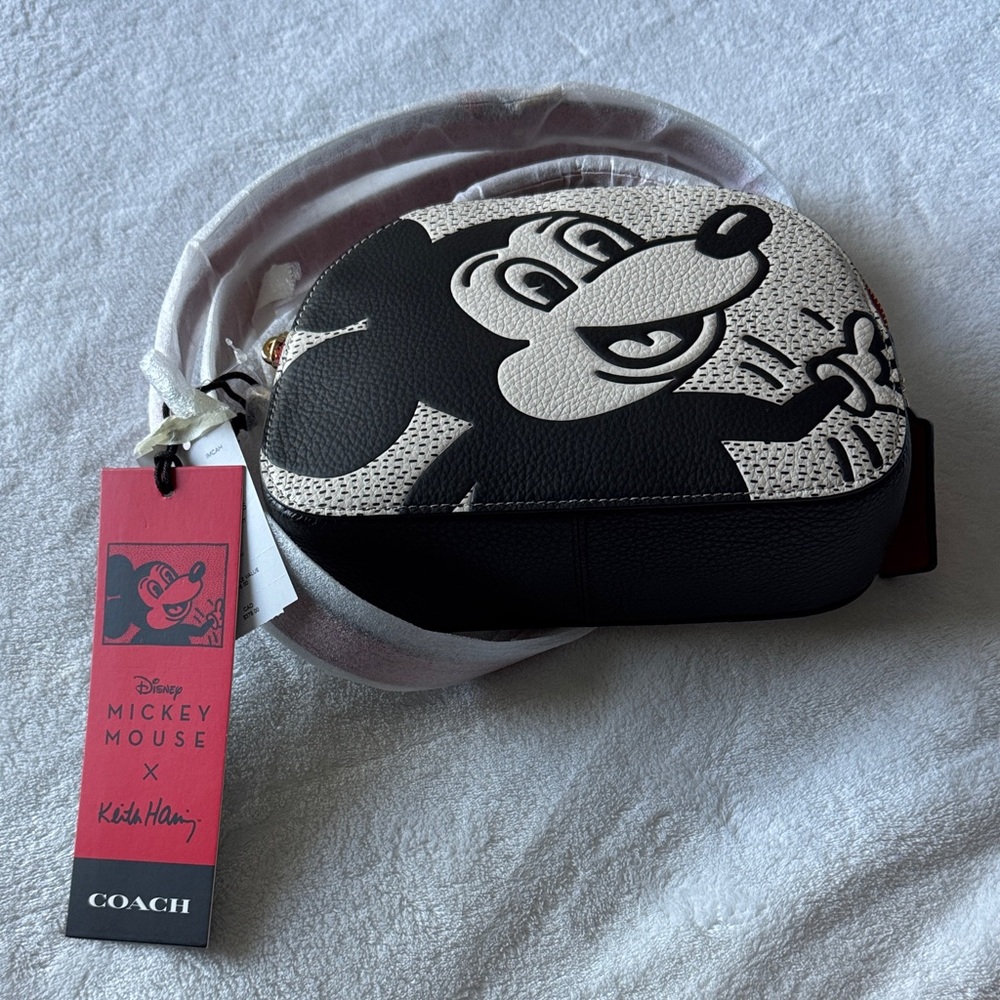 Coach x Disney Mickey Mouse Black and White Crossbody Bag